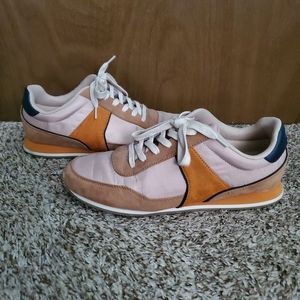 Old Navy Funky Retro Orange Cream Blue Tan Sneakers